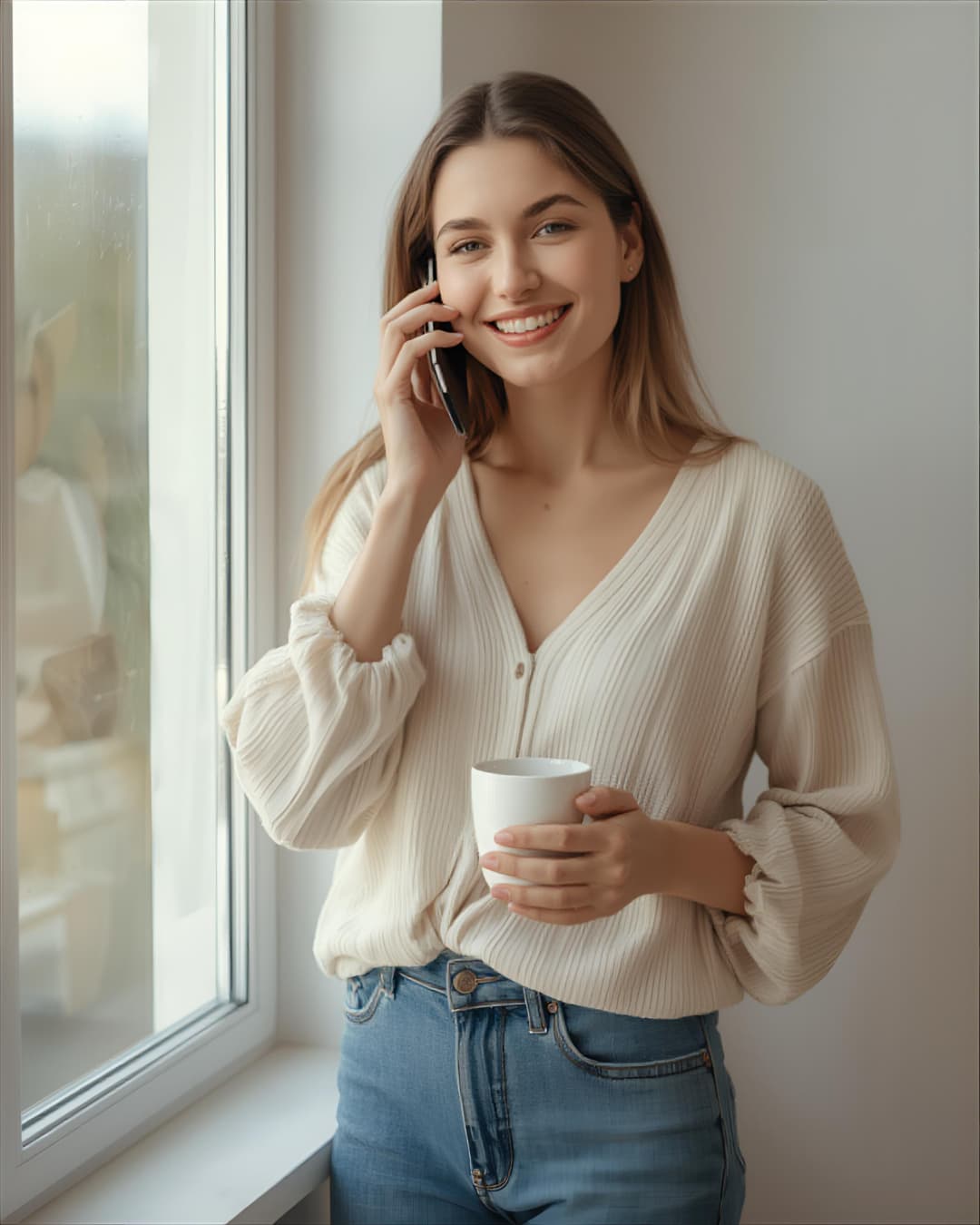 девушка звонит по телефону - заказать обратный звонок